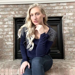 Express navy blue rockstar sweater